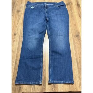 Lee Jeans Womens Plus Size 24W Blue Denim Regular Fit Bootcut Mid Rise